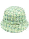 Karl Lagerfeld K/Signature bouclé bucket hat - Green