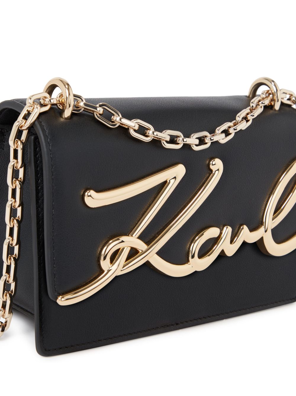 Karl Lagerfeld Signature leather shoulder bag WOMEN