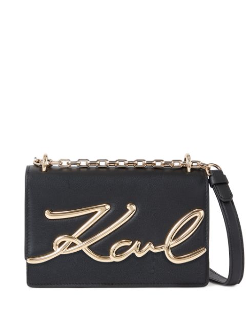 Karl Lagerfeld Signature leather shoulder bag WOMEN