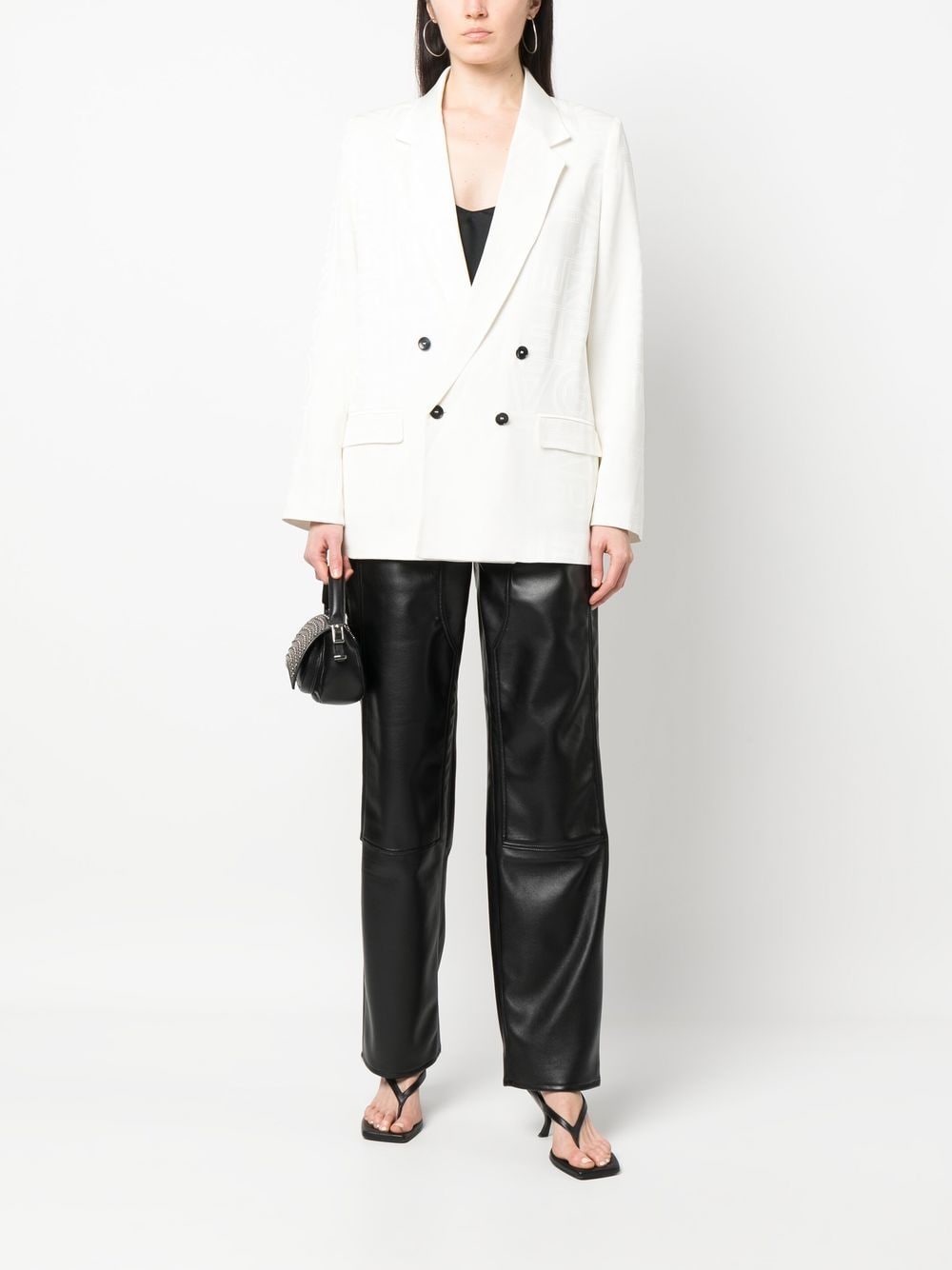 Karl Lagerfeld logo-jacquard double-breasted Blazer - Farfetch