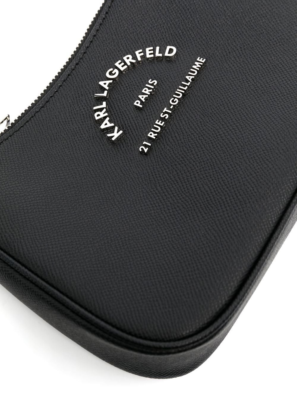 Karl Lagerfeld Logo-lettering Crossbody Bag In Black | ModeSens