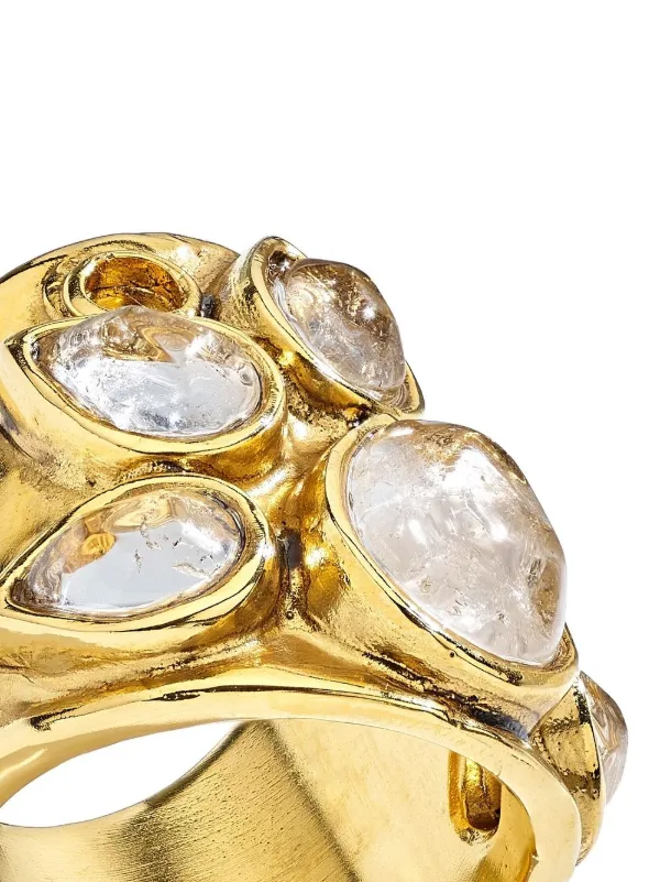 Goossens Large Cachemire Rock Crystal Ring | Gold | FARFETCH AO