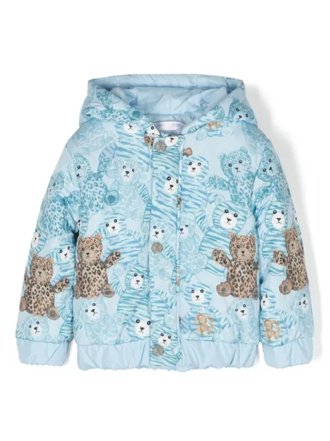 Roberto Cavalli Junior Jaqueta acolchoada com estampa Teddy Bear