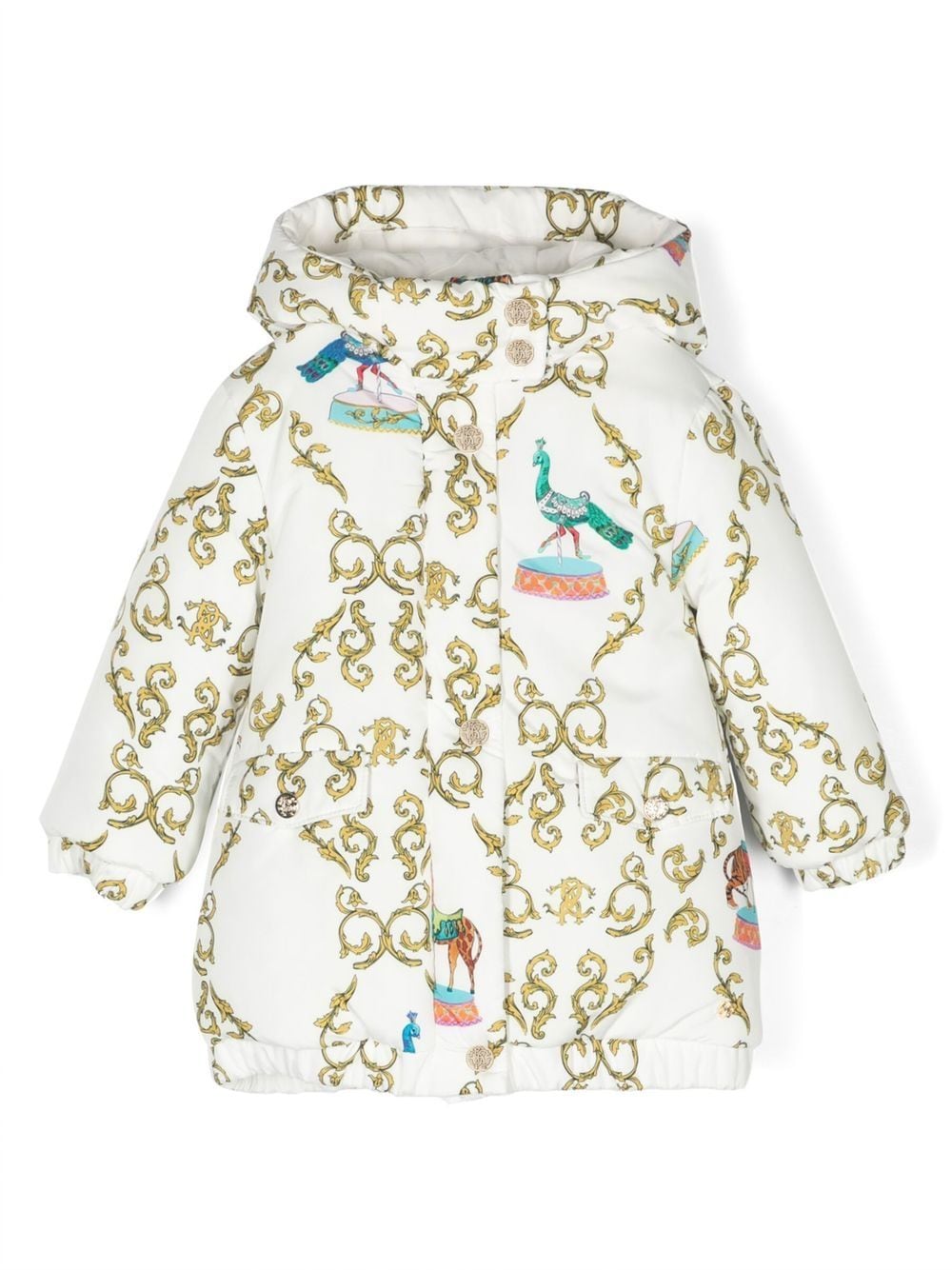 Roberto Cavalli Junior abstract-print Padded Coat - Farfetch