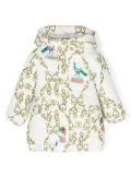 Roberto Cavalli Junior abstract-print padded coat - White