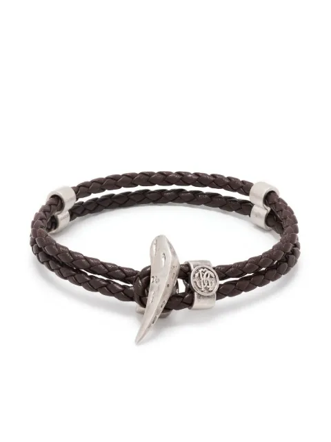 Roberto Cavalli Tiger-tooth cord bracelet