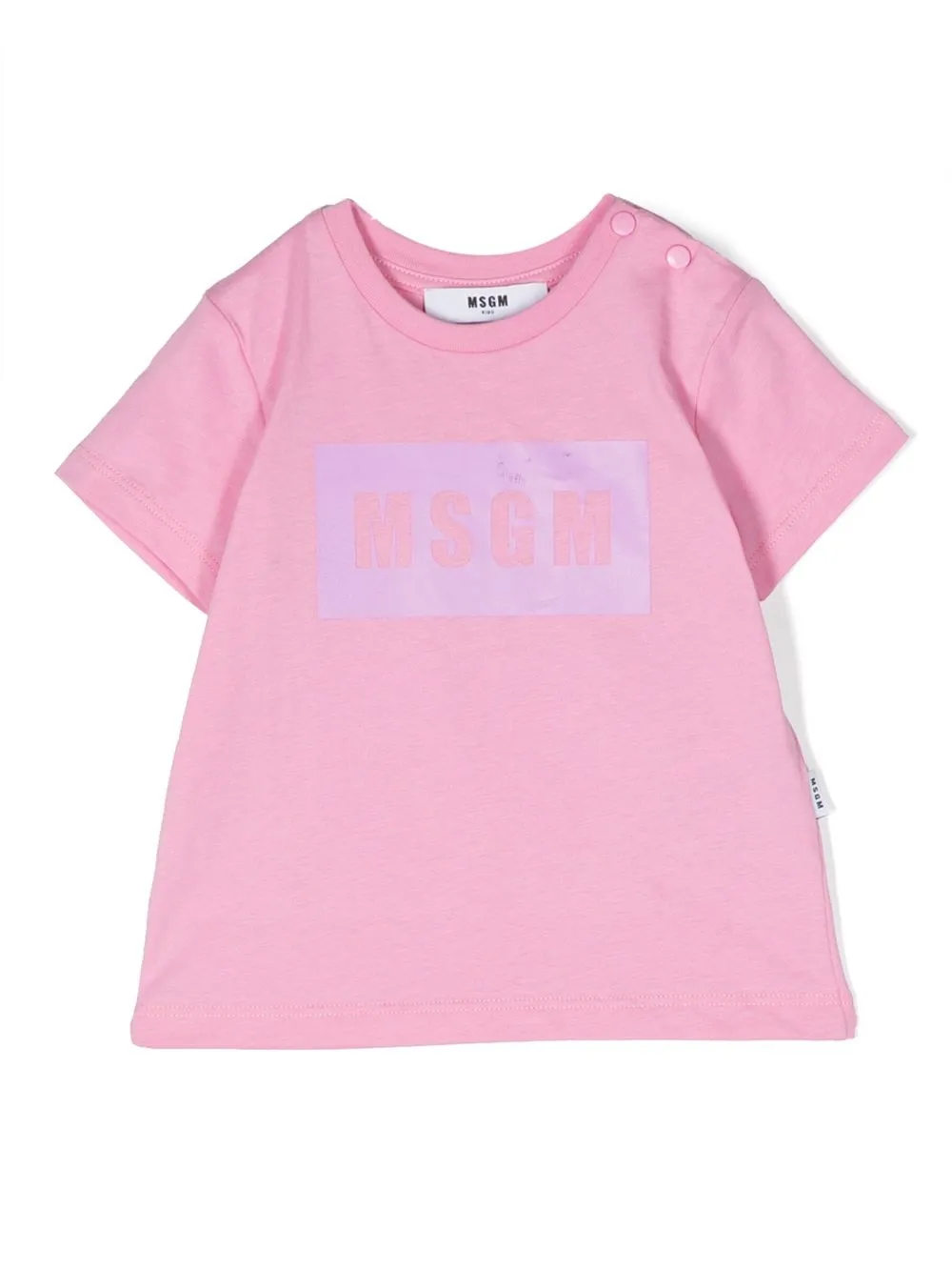 

MSGM Kids logo-print shortsleeved cotton T-shirt - Pink