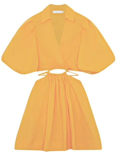 Simkhai Aulora cutout poplin minidress