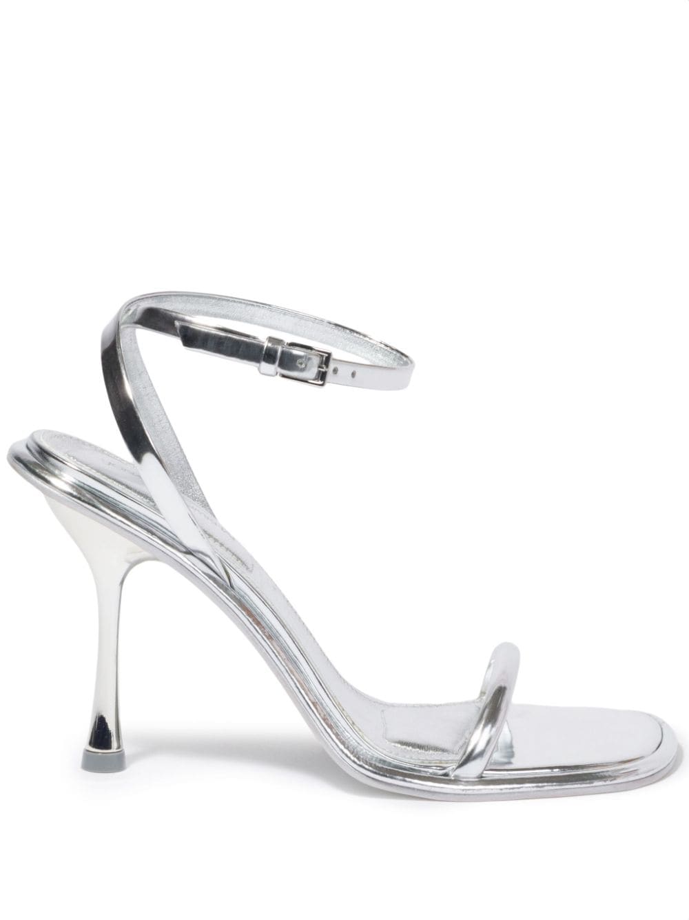 Simkhai Carmela Metallic Sandals In Silber