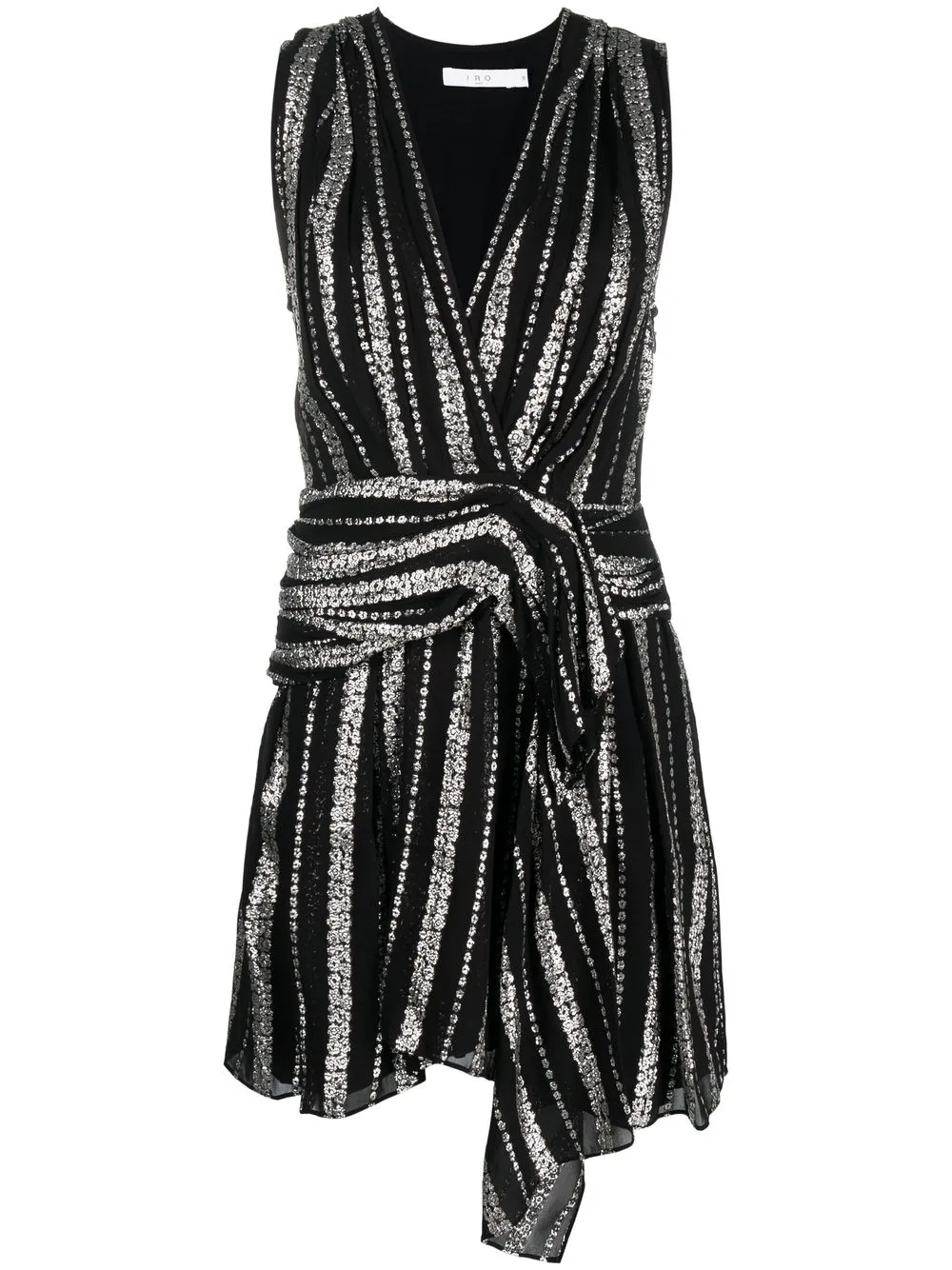 

IRO Valenta lurex-detail mini dress - Black