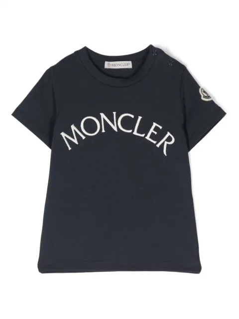 Moncler Enfant playera manga corta con logo estampado
