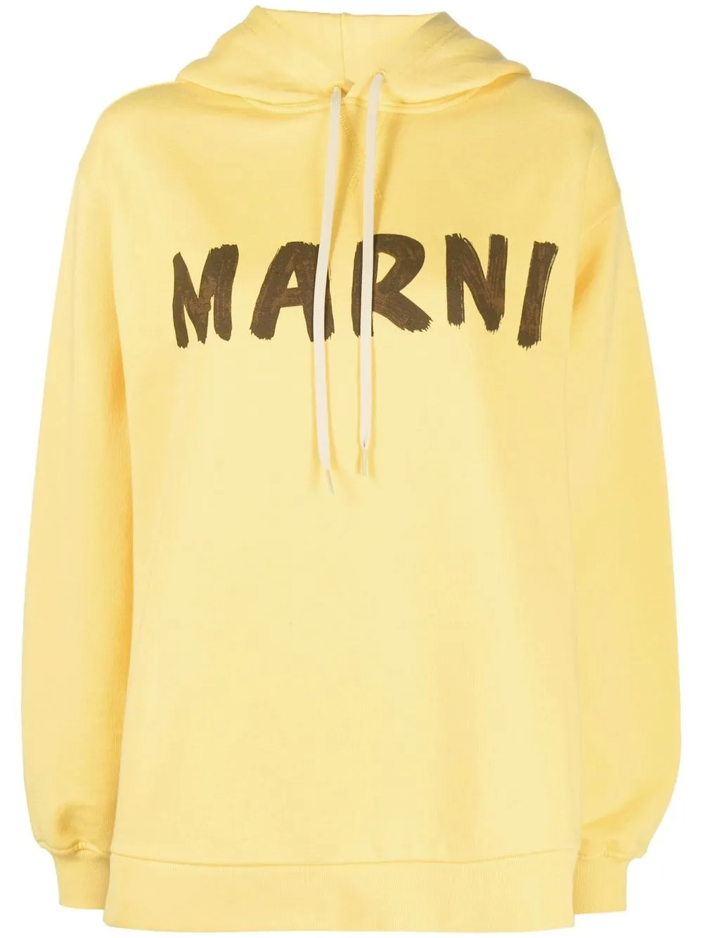 

Marni logo-print cotton hoodie - Yellow