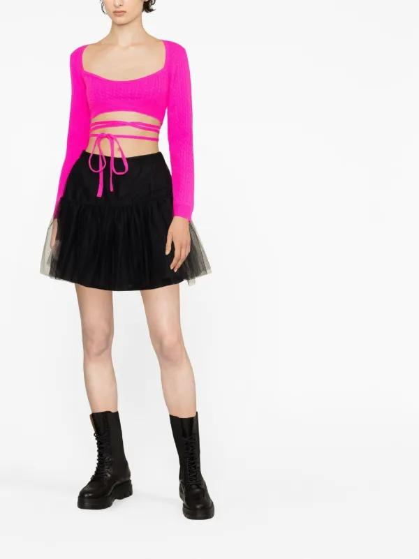 PATOU クロップドTシャツ ピンク PATOU クロップドニット XS ピンク