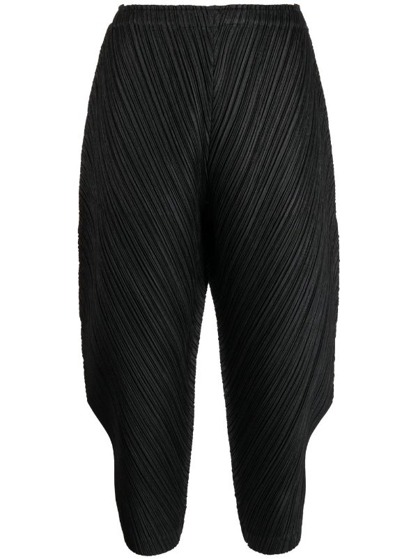 Pleats Please Issey Miyake plissé-detail Cropped Trousers - Farfetch