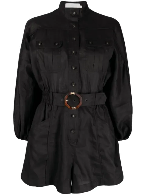 ZIMMERMANN belted cotton playsuit