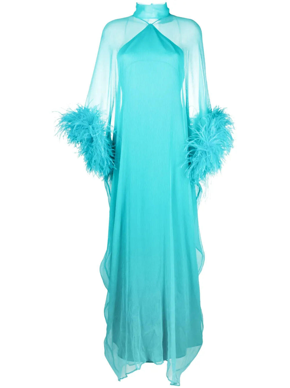 Taller Marmo Penelope Feather trim Maxi Dress Farfetch taller-marmo-penelope-feather-trim-maxi-dress-farfetch