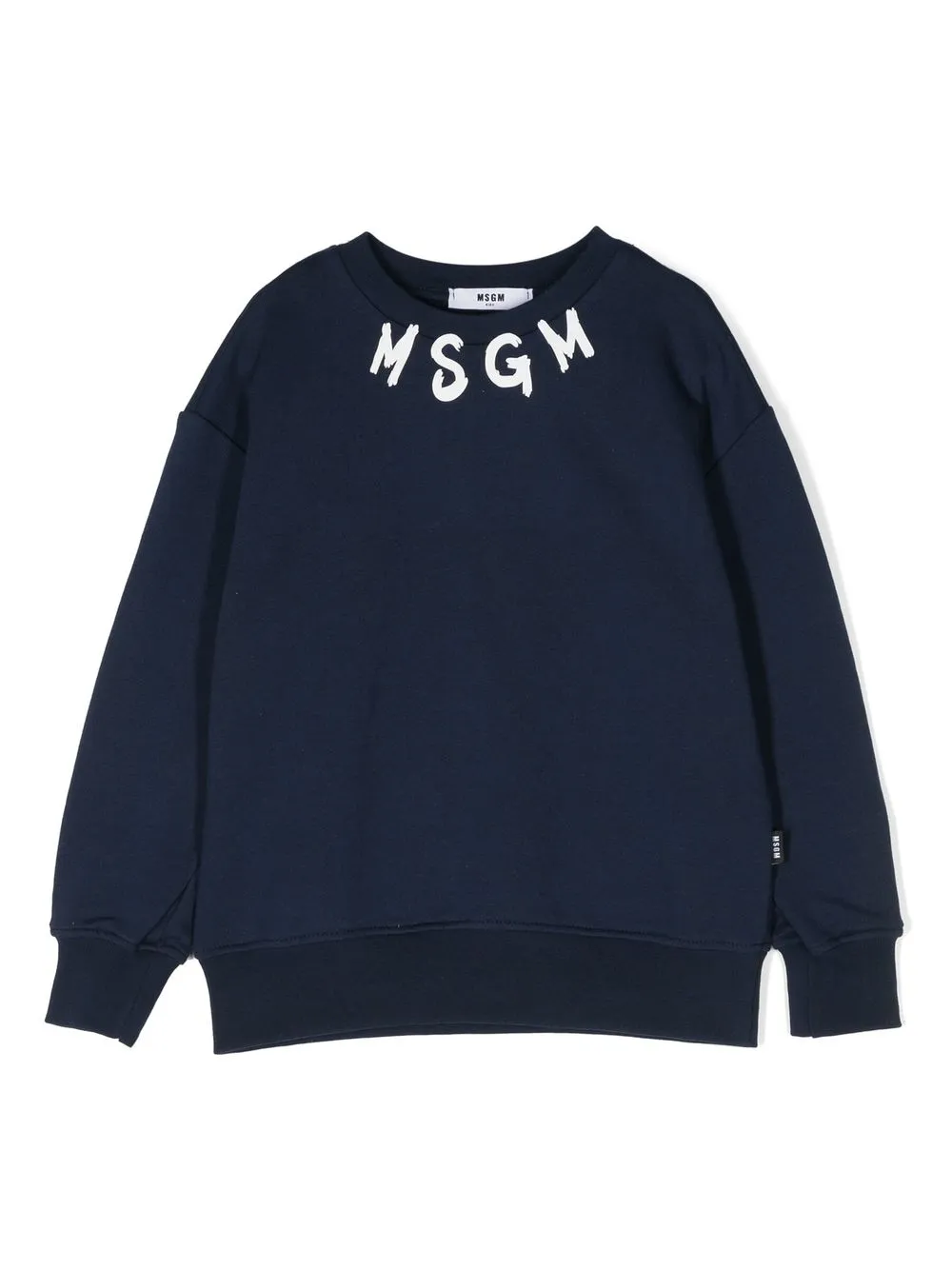 

MSGM Kids sudadera con logo estampado - Azul