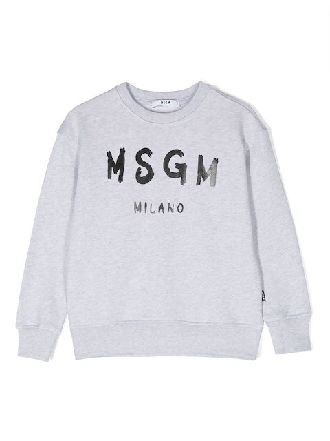 MSGM Kids logo-print detail sweatshirt