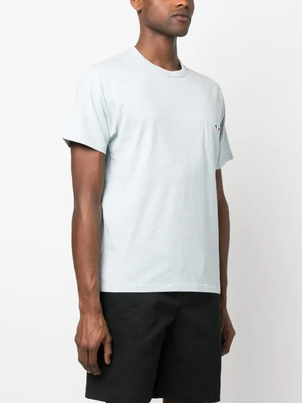 Maison Kitsuné Tricolor Fox Head patch-pocket T-shirt - Farfetch