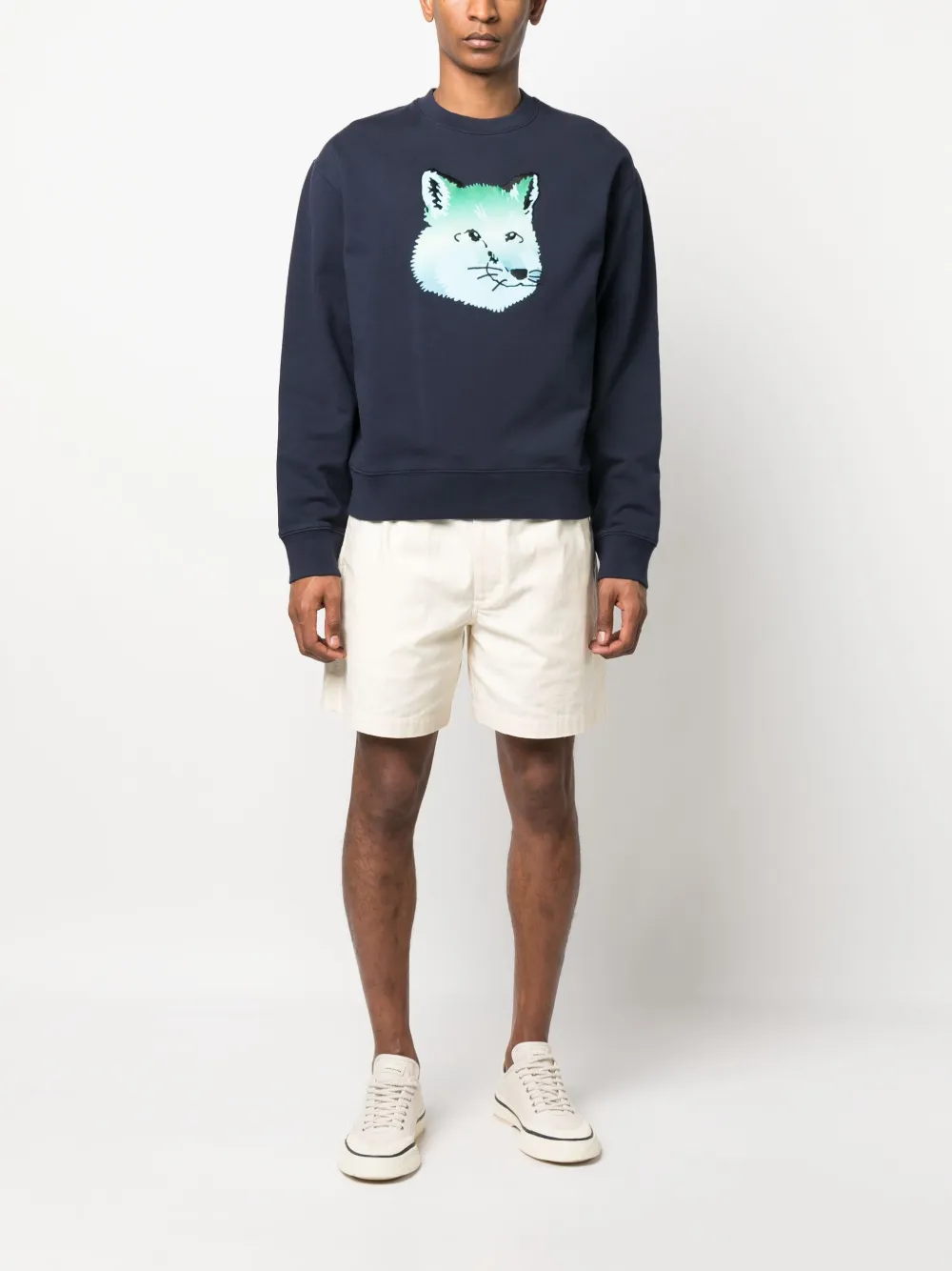 maisonkitsuné Maison Kitsuné Sweater met print - Blauw