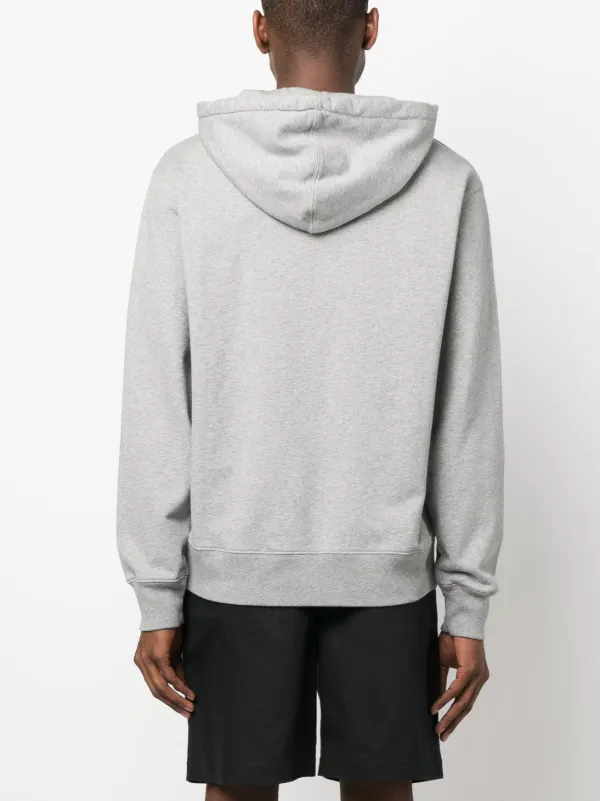 ☆関税込み☆【MAISON KITSUNE】GREY COTTON HOODIE Maison Kitsuné logo-print Cotton Hoodie | Grey | FARFETCH