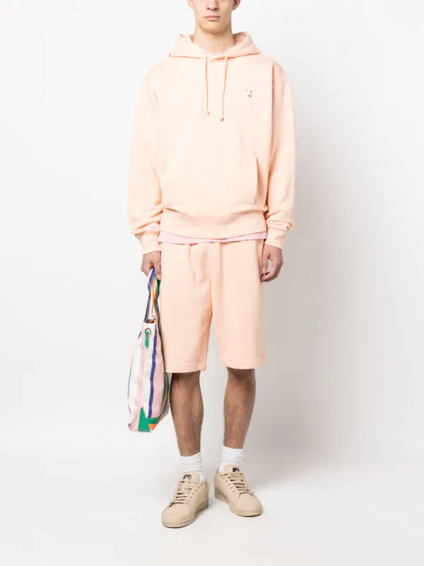 Maison Kitsuné Fox-patch Cotton Shorts | Orange | FARFETCH