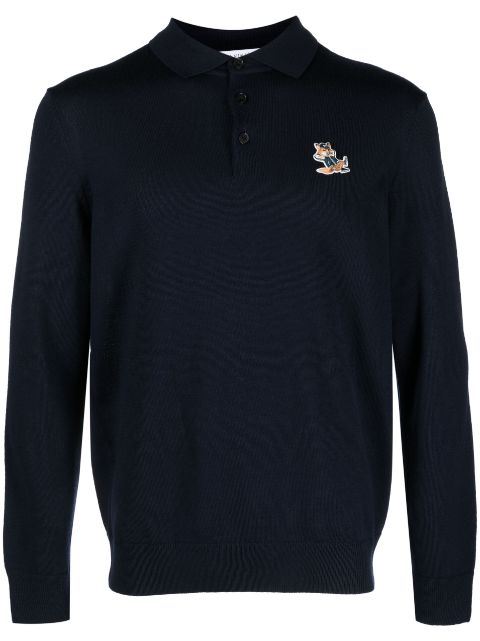 Maison Kitsuné - Fox-patch long-sleeve polo