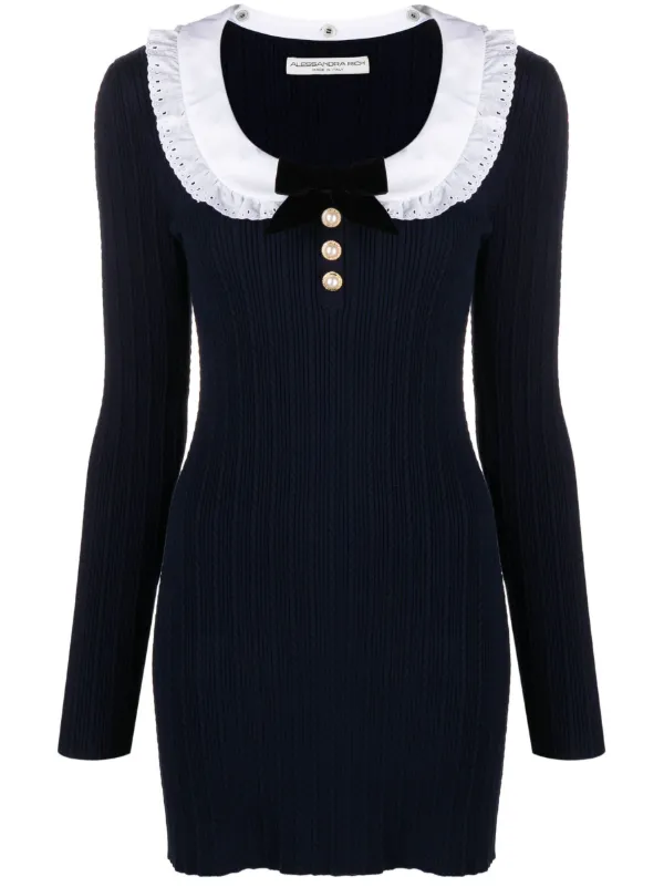 Lace outlet collared dress