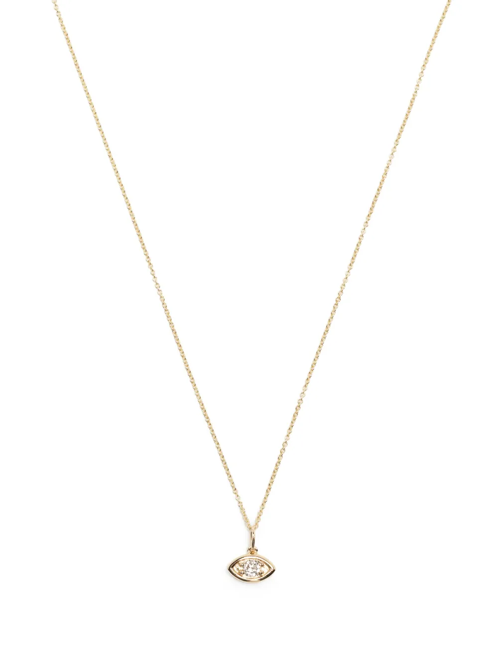 14kt yellow gold Marquise Eye diamond necklace