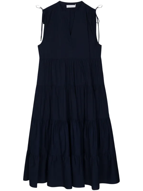 Tiered cotton midi outlet dress