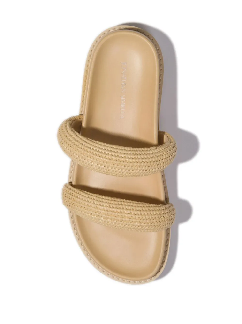 Simkhai Lupita Raffia Flat Sandals In Neutrals