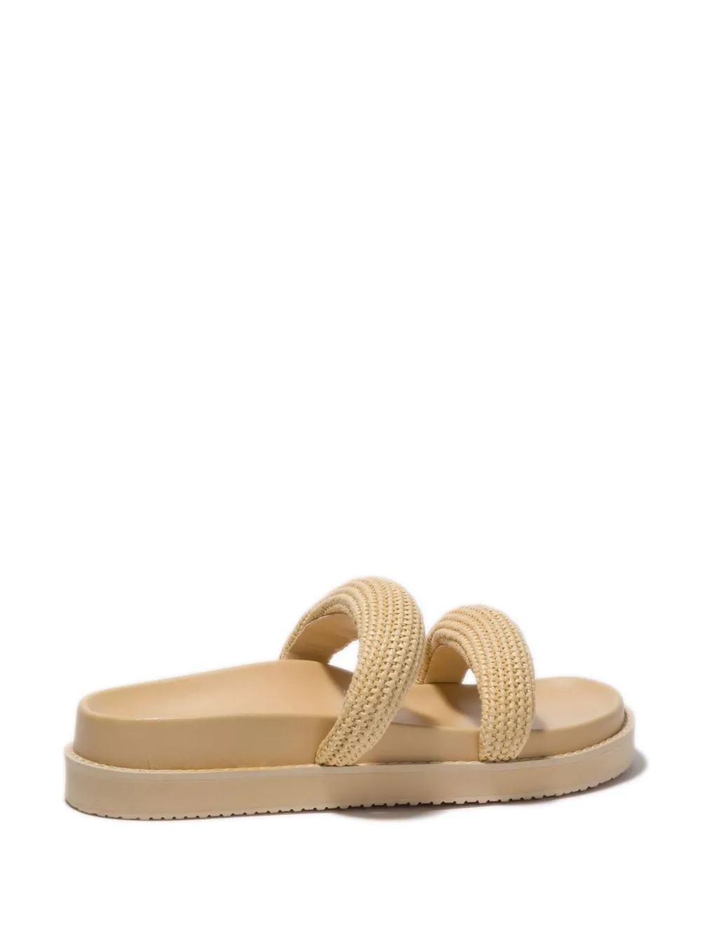 Simkhai Lupita Raffia Flat Sandals In Neutrals
