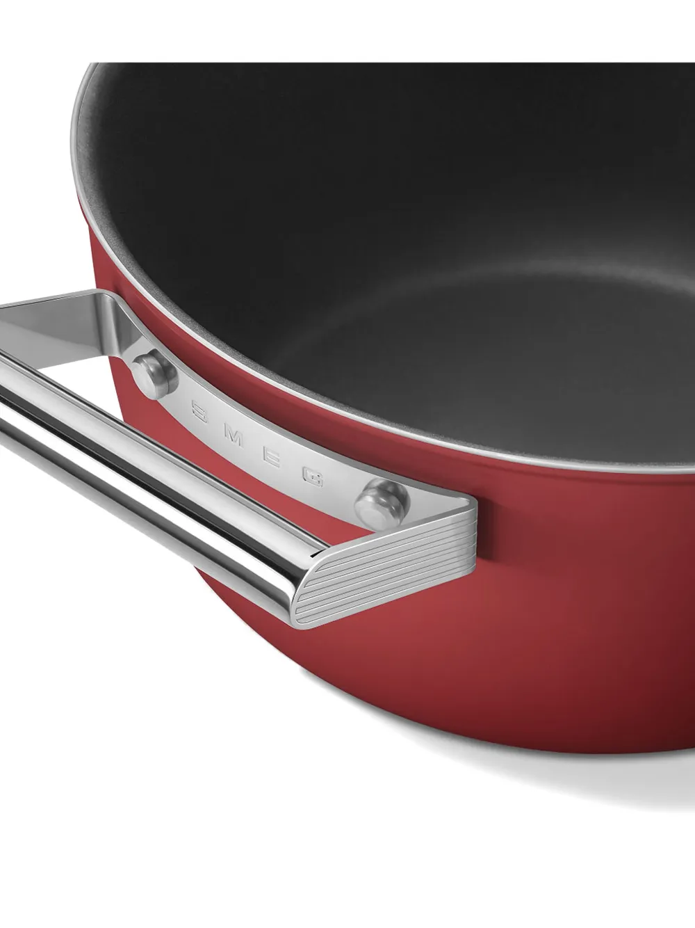 Smeg Metal-handle Casserole In Red