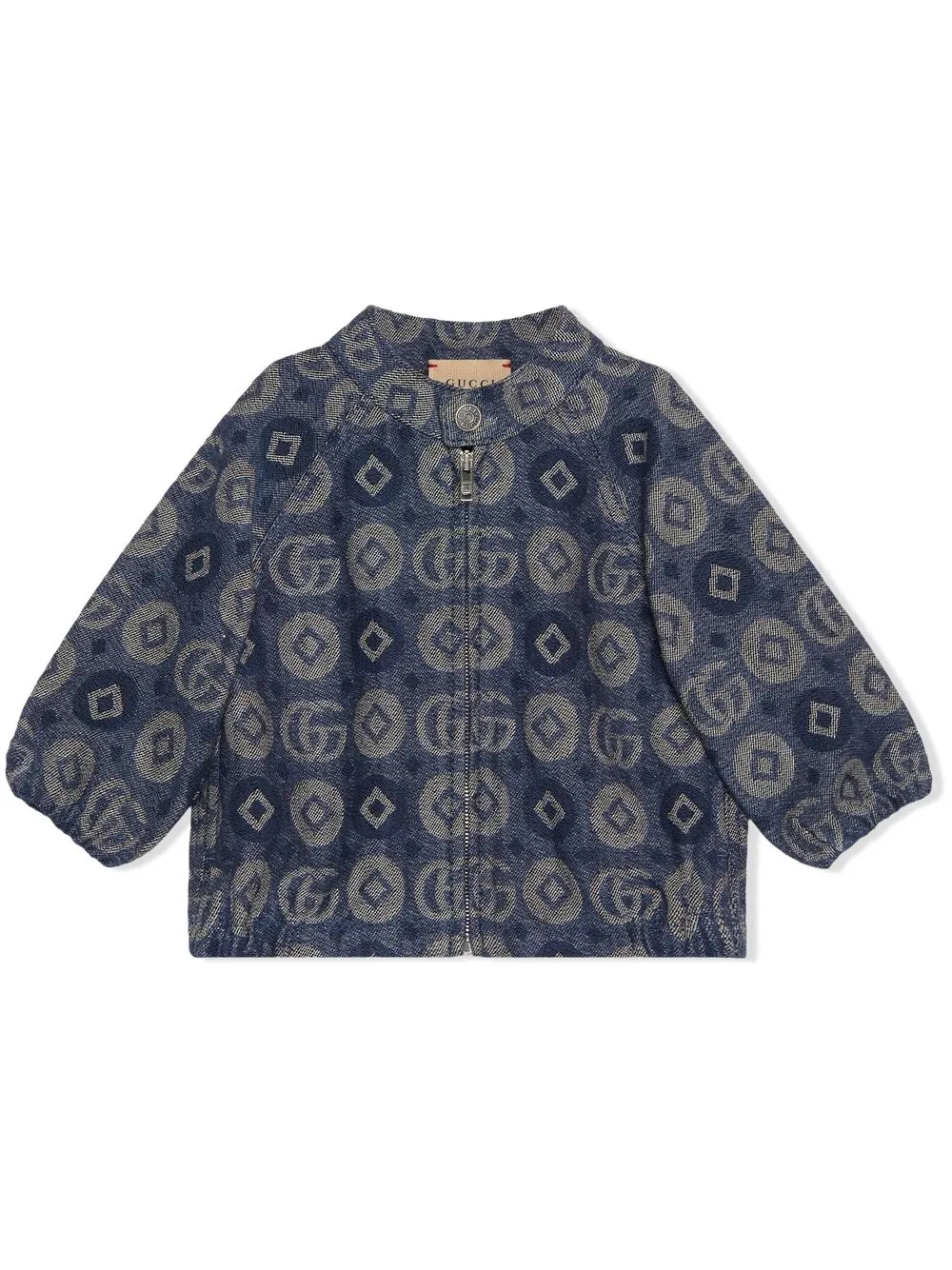 Gucci Babies' Monogram Denim Jacket In Blue