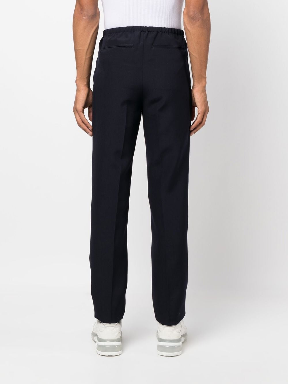 Shop Givenchy Slim-cut Wool Trousers In Blue