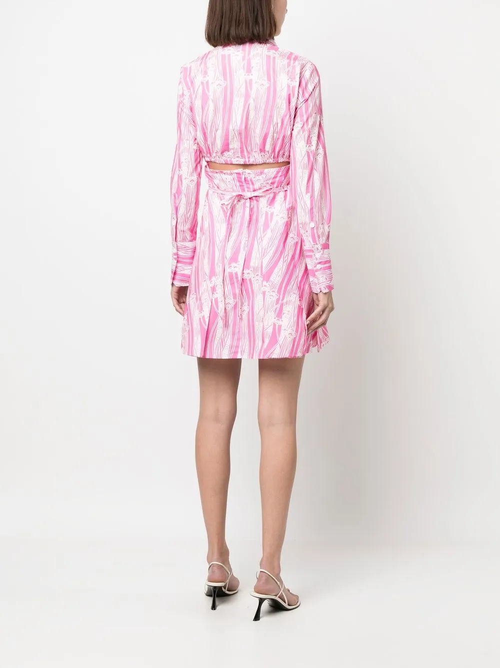 Patou Blousejurk met gestrikte taille Pink