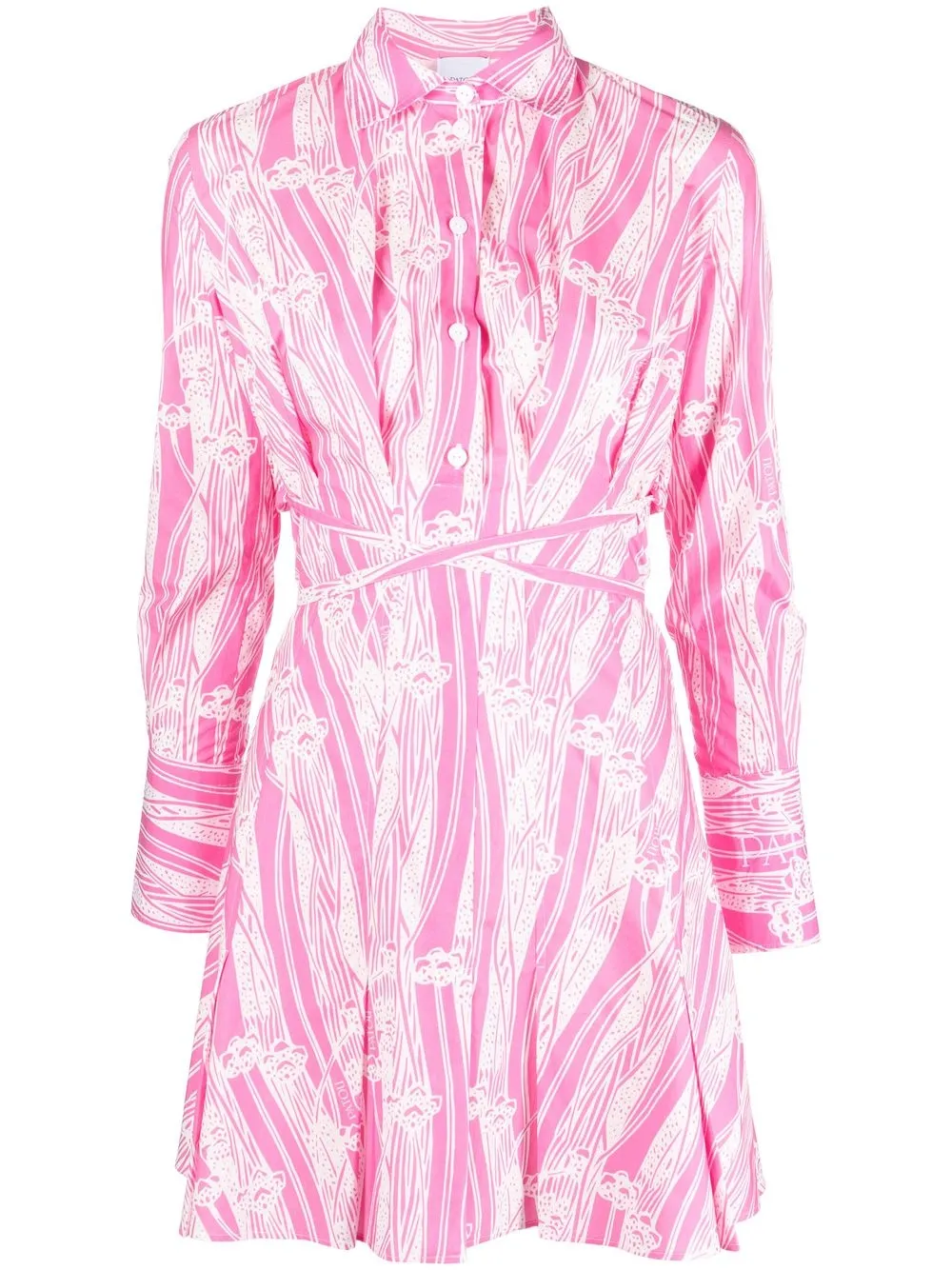 Patou Blousejurk met gestrikte taille Pink