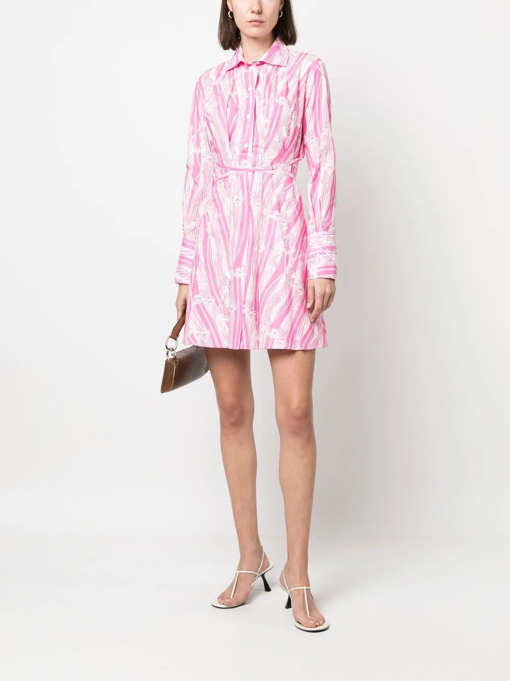 Patou Blousejurk met gestrikte taille Pink