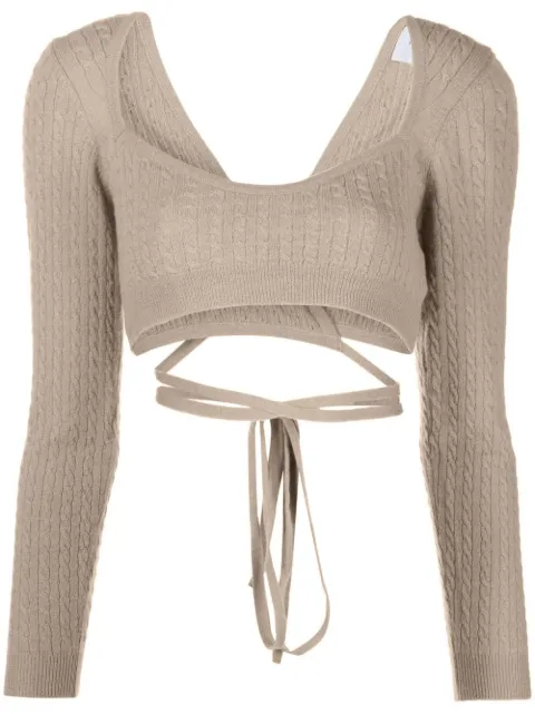 Patou Cropped-Top mit Schnürung