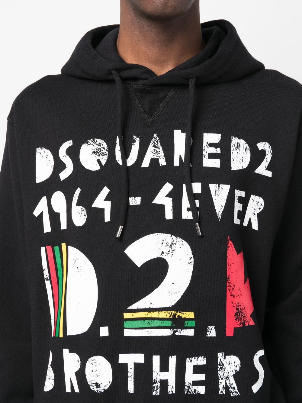 DSQUARED2 graphic-print cotton hoodie Men