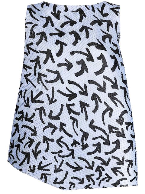Pleats Please Issey Miyake plissé-detail sleeveless blouse
