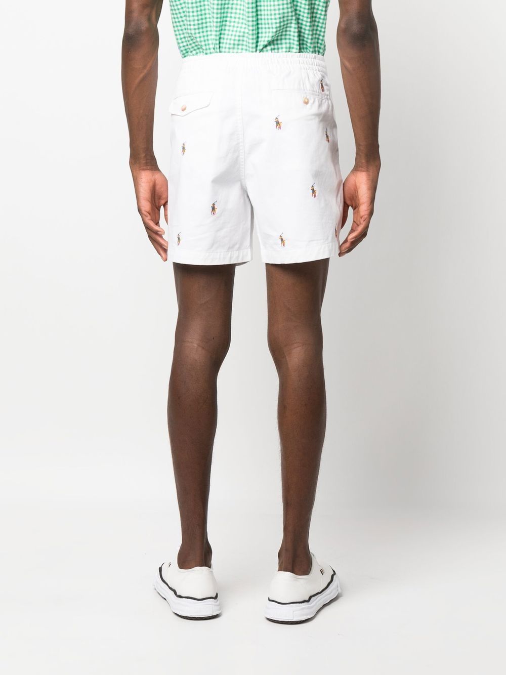 Shop Polo Ralph Lauren Above-knee Cotton Shorts In White