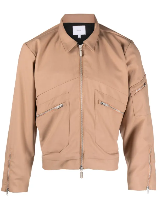 RHUDE Sambac Bomber Jacket | Brown | FARFETCH NZ