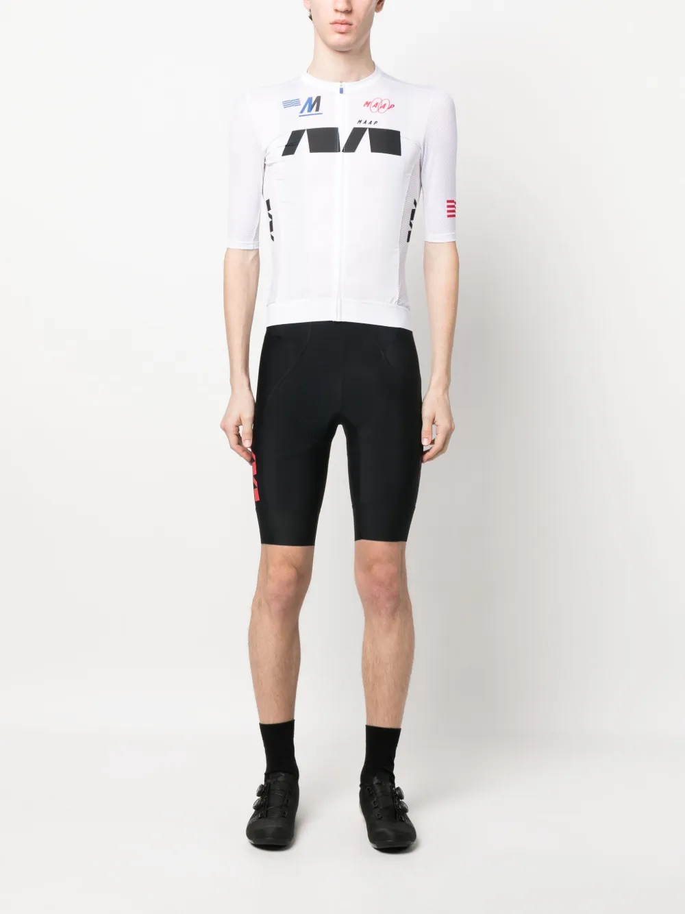 MAAP Fietsshirt met logoprint - Wit