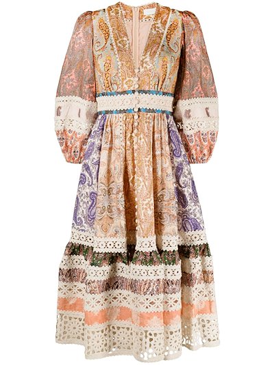 ZIMMERMANN - Devi printed linen midi dress