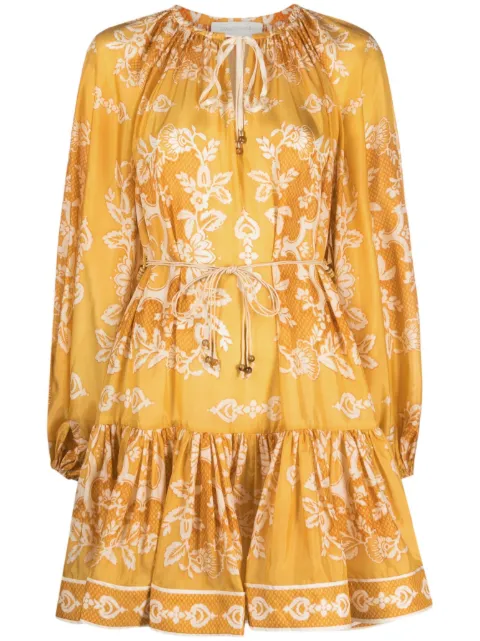 ZIMMERMANN Raie floral-print minidress