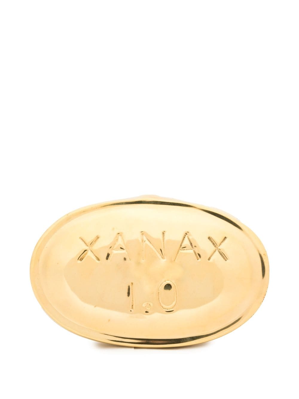 Shop Jonathan Adler Xanax Brass Pill Box In Gold