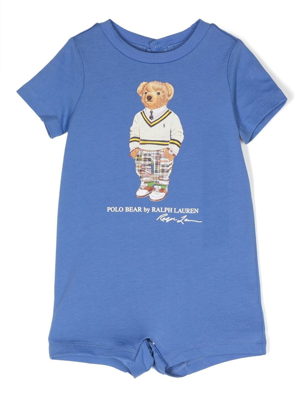 

Ralph Lauren Kids mameluco con motivo Polo Bear - Azul