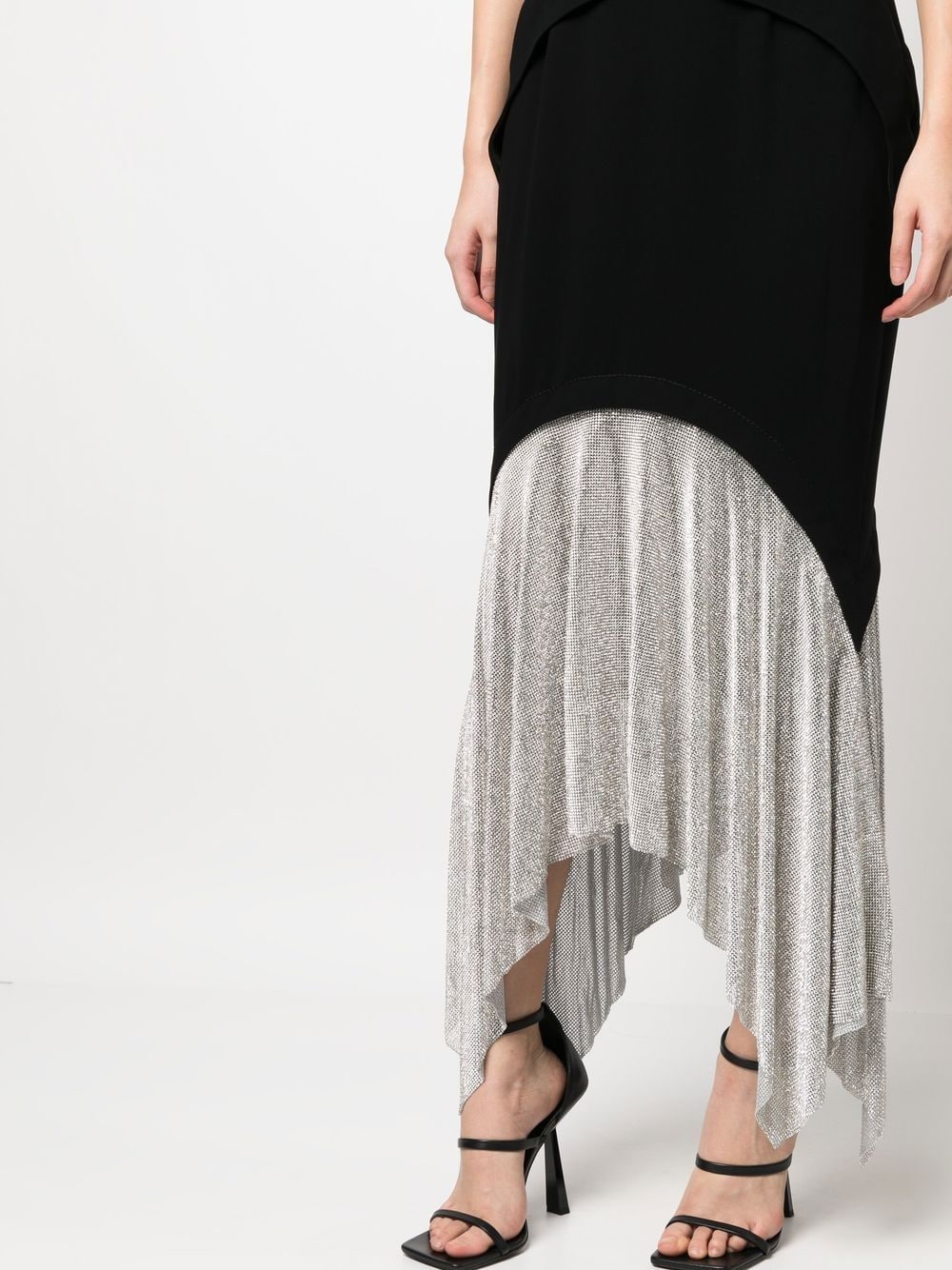 Shop Jean Louis Sabaji Crystal-skirt Sleeveless Maxi Dress In Black