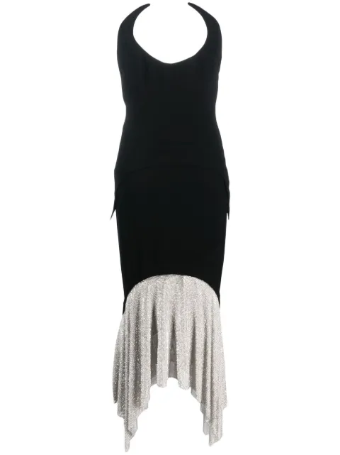 JEAN-LOUIS SABAJI crystal-skirt sleeveless maxi dress